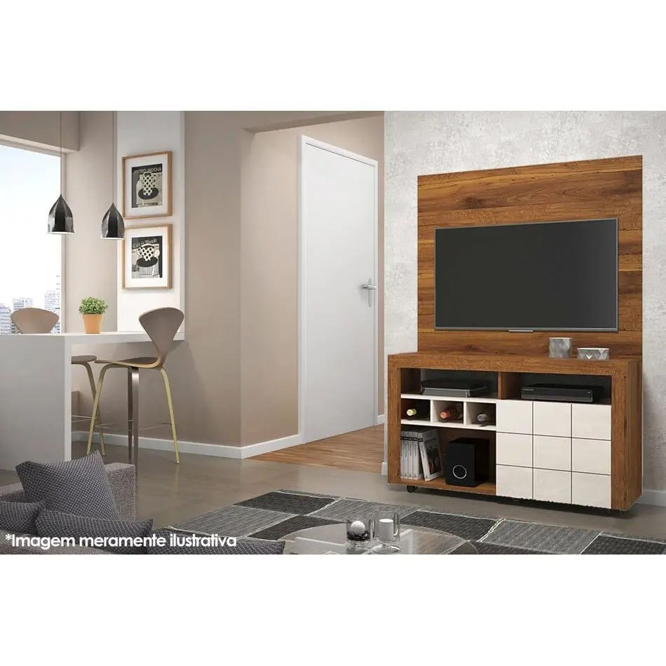 Rack-com-painel-para-tv-ate-42-1-porta-3-nichos-America-Dj-Moveis-ambiente