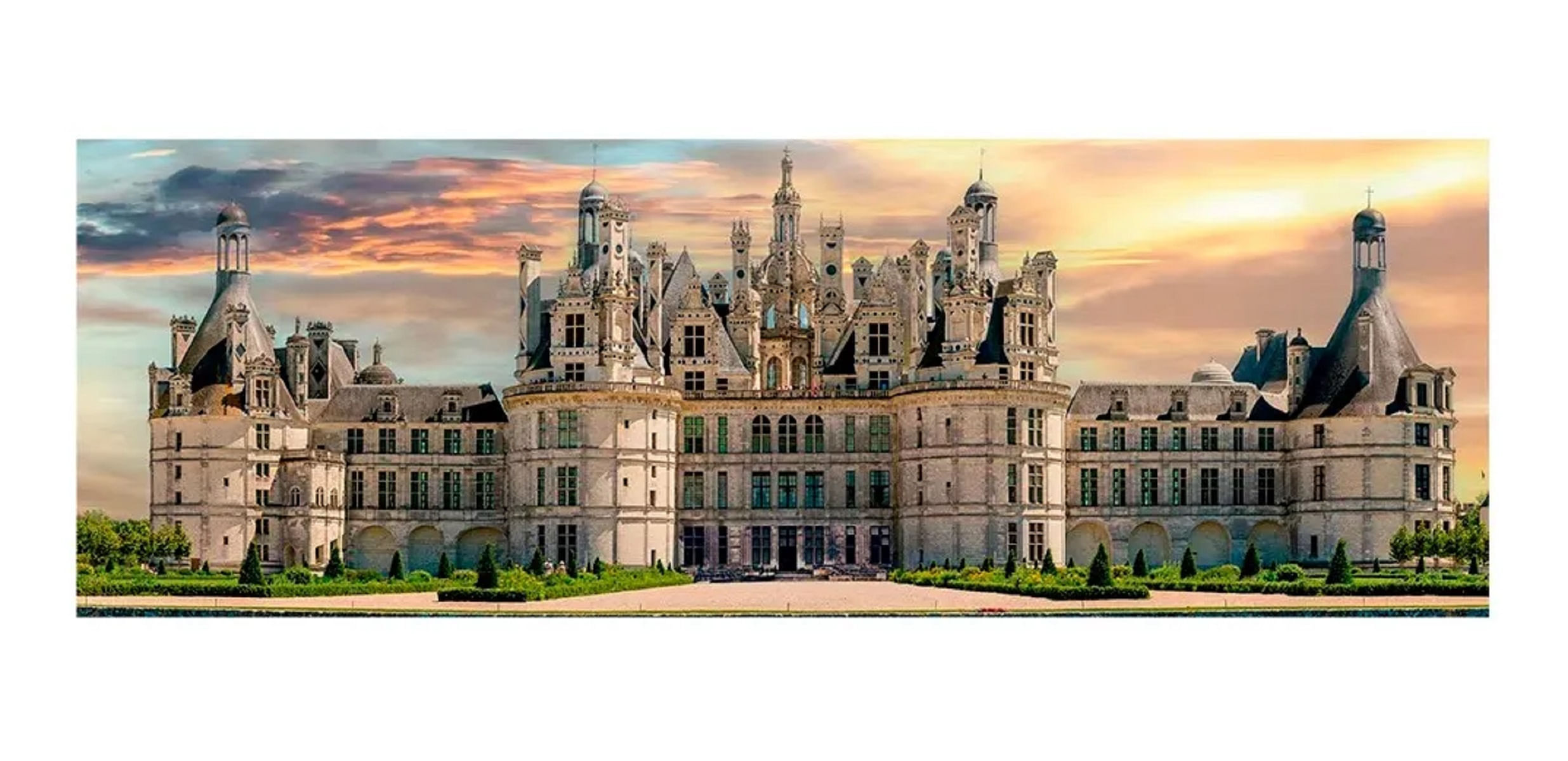 Quebra Cabeça Panorâmico 1500 Peças Castelo de Chambord - Grow
