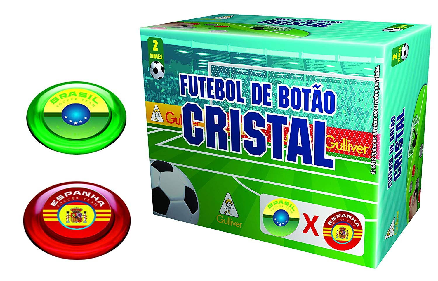 Jogo de Futebol de Botão - Cristal - Brasil x Espanha - Gulliver na  Americanas Empresas