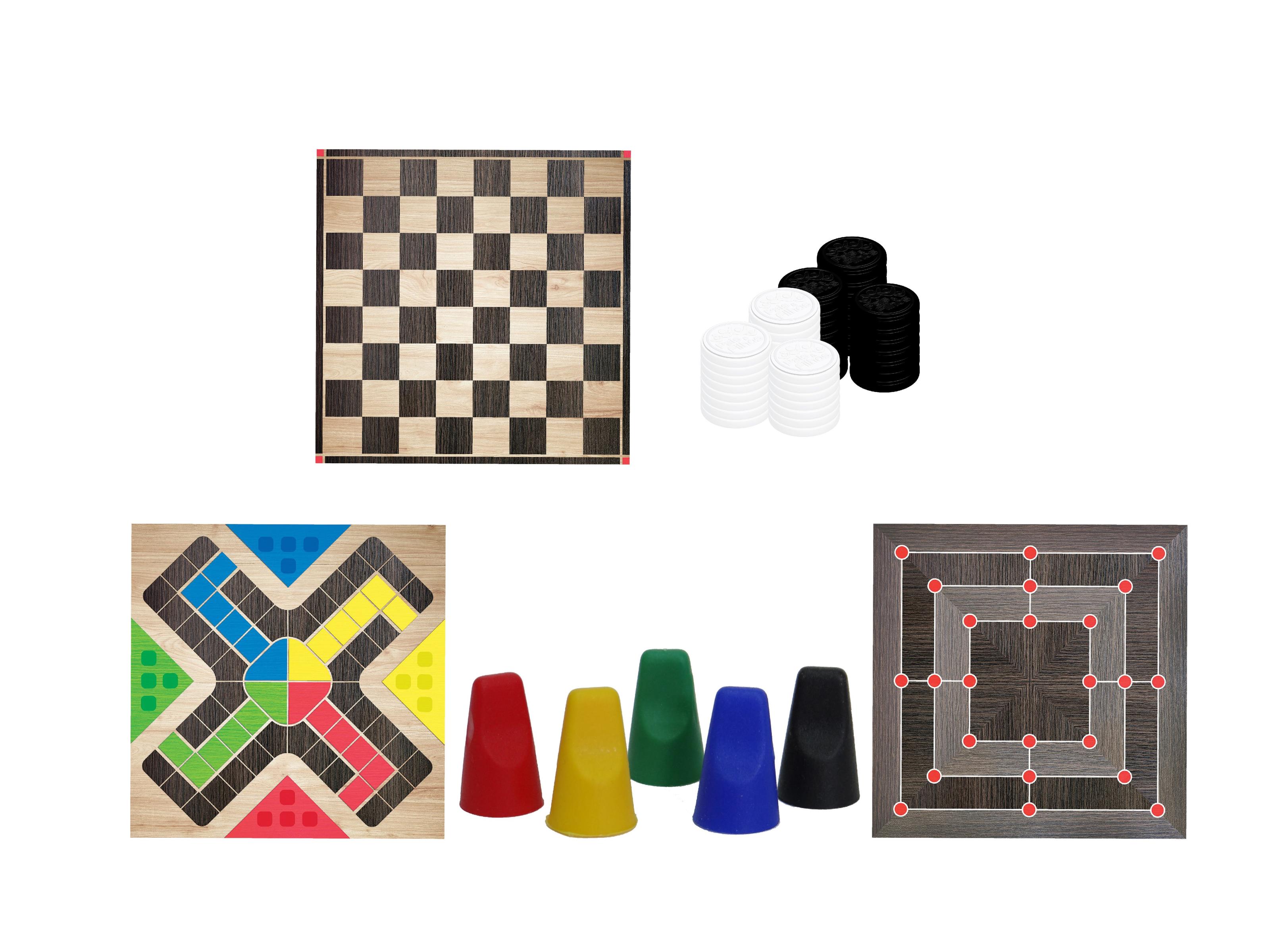 Damas e Ludo - Jogo de Tabuleiro - Ioiô de Pano Brinquedos Educativos