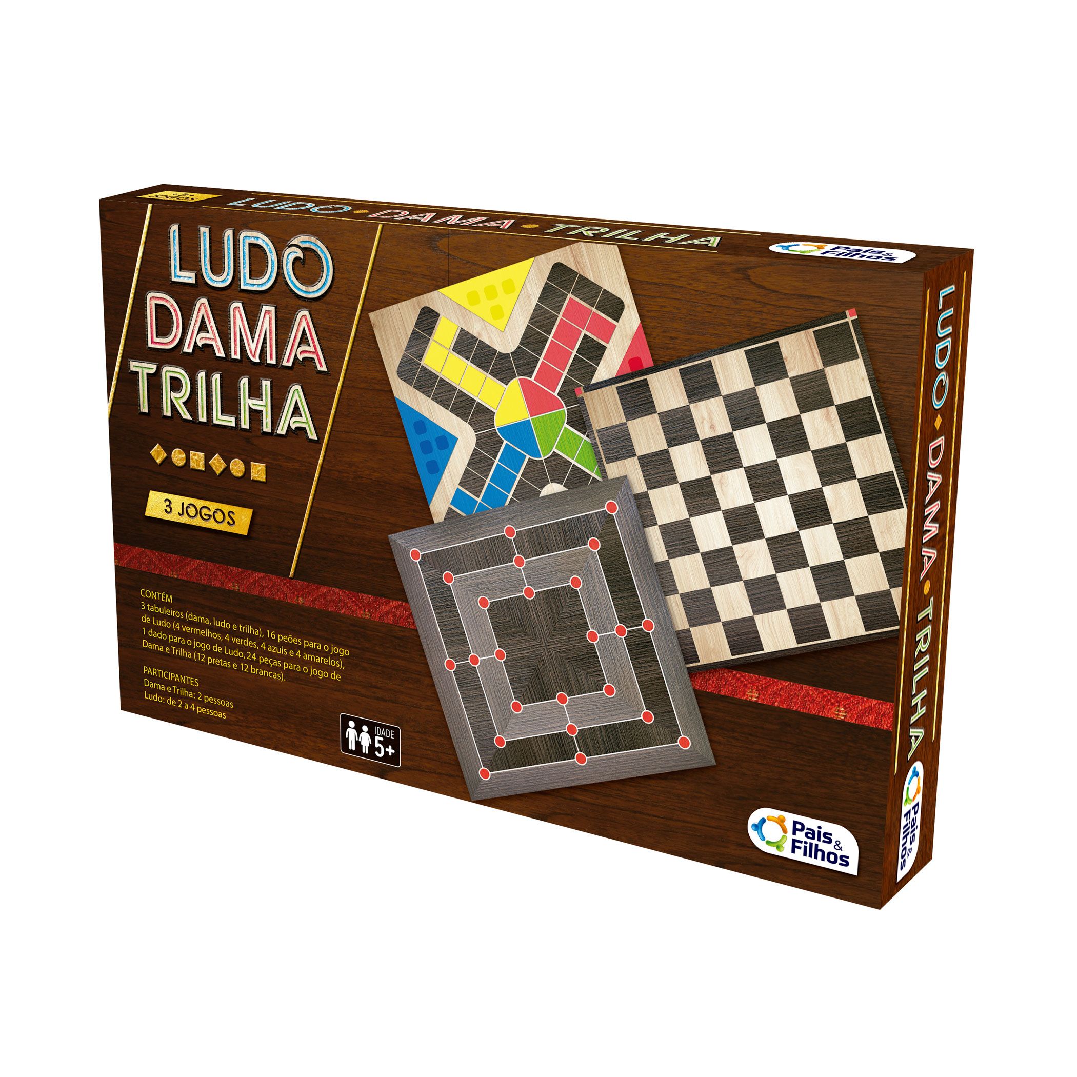 Damas e Ludo - Jogo de Tabuleiro - Ioiô de Pano Brinquedos Educativos