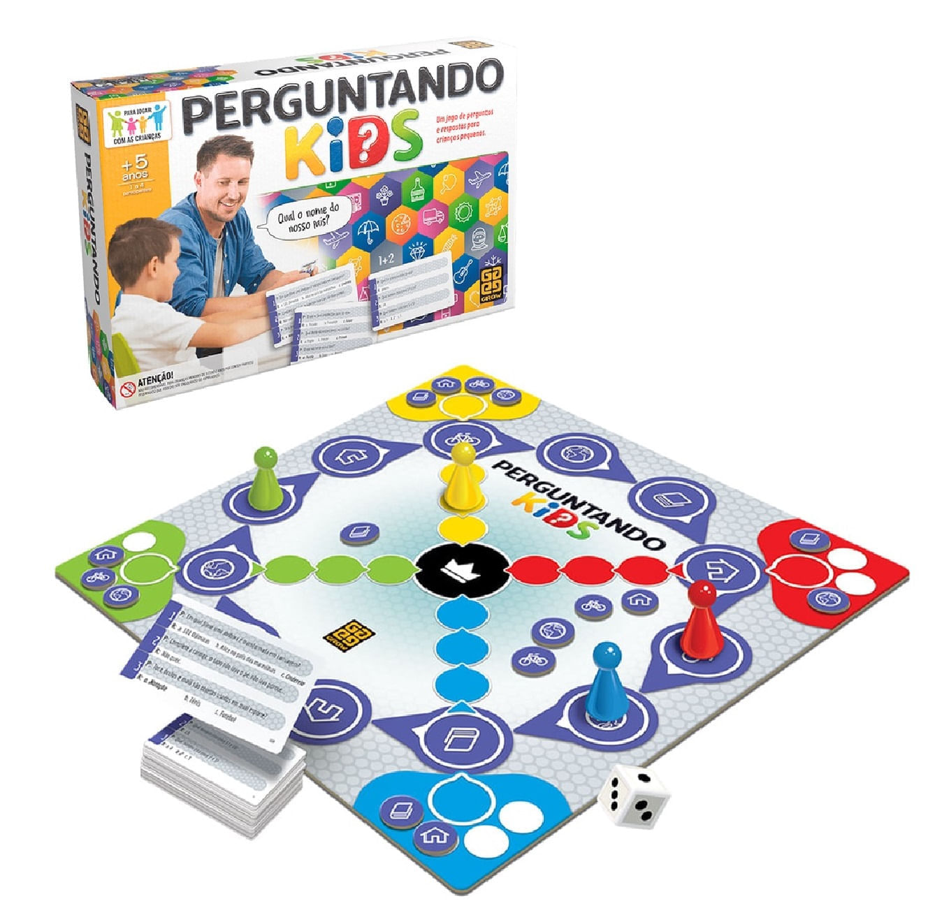 Kit 5 Jogos ( Dama E Trilha + Xadrez + Ludo + Cubo + Domino)