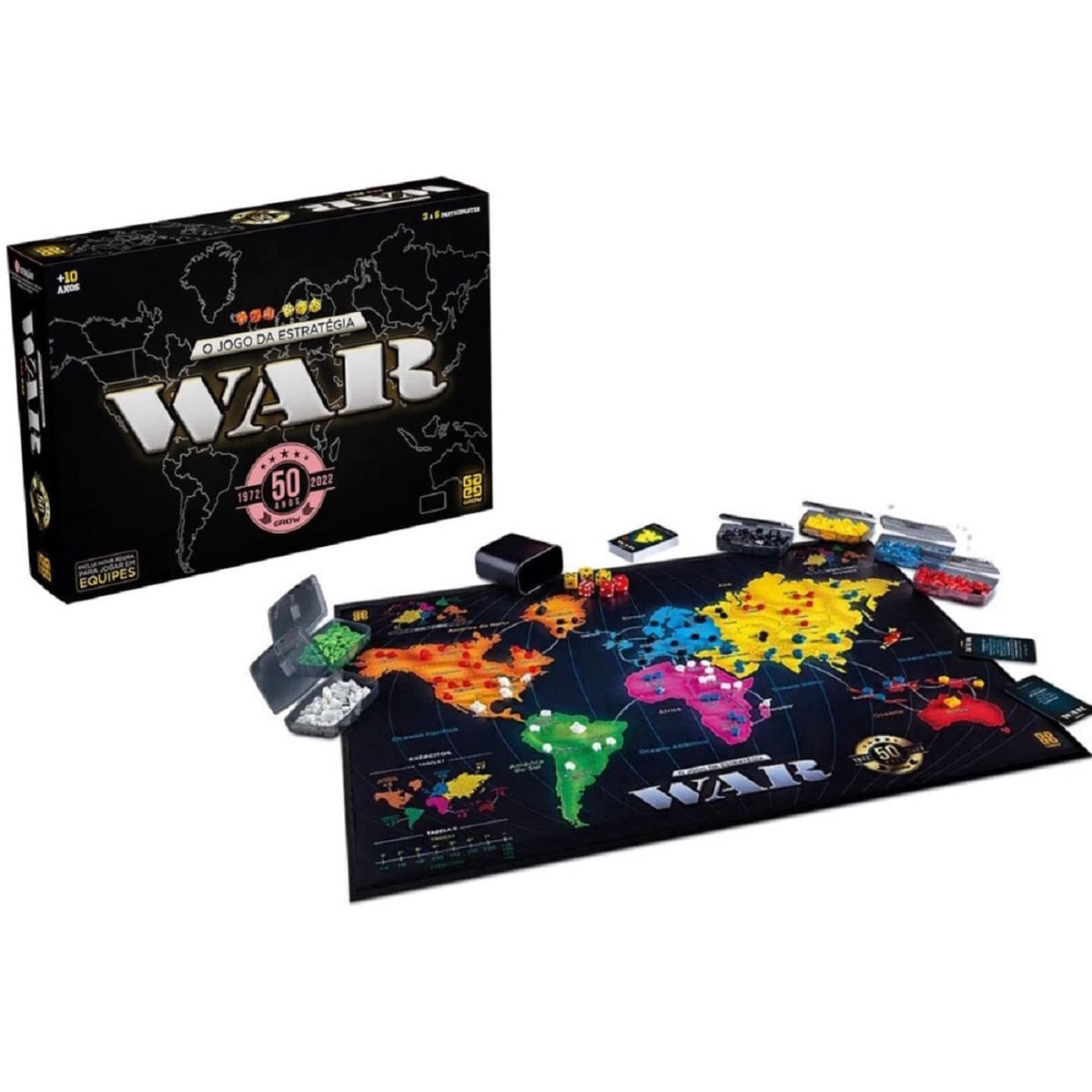 Jogo War De Tabuleiro Estratégias De Guerra Original Grow - Jogos