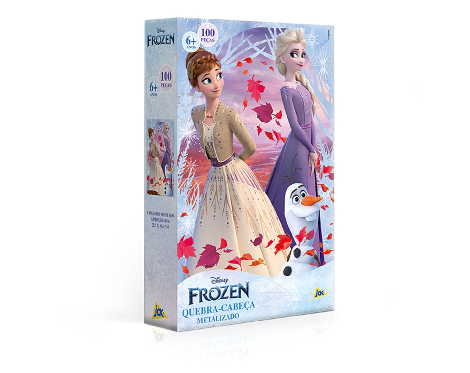 Brinquedo Quebra Cabeça + Dominó + Jogo Da Memória Frozen