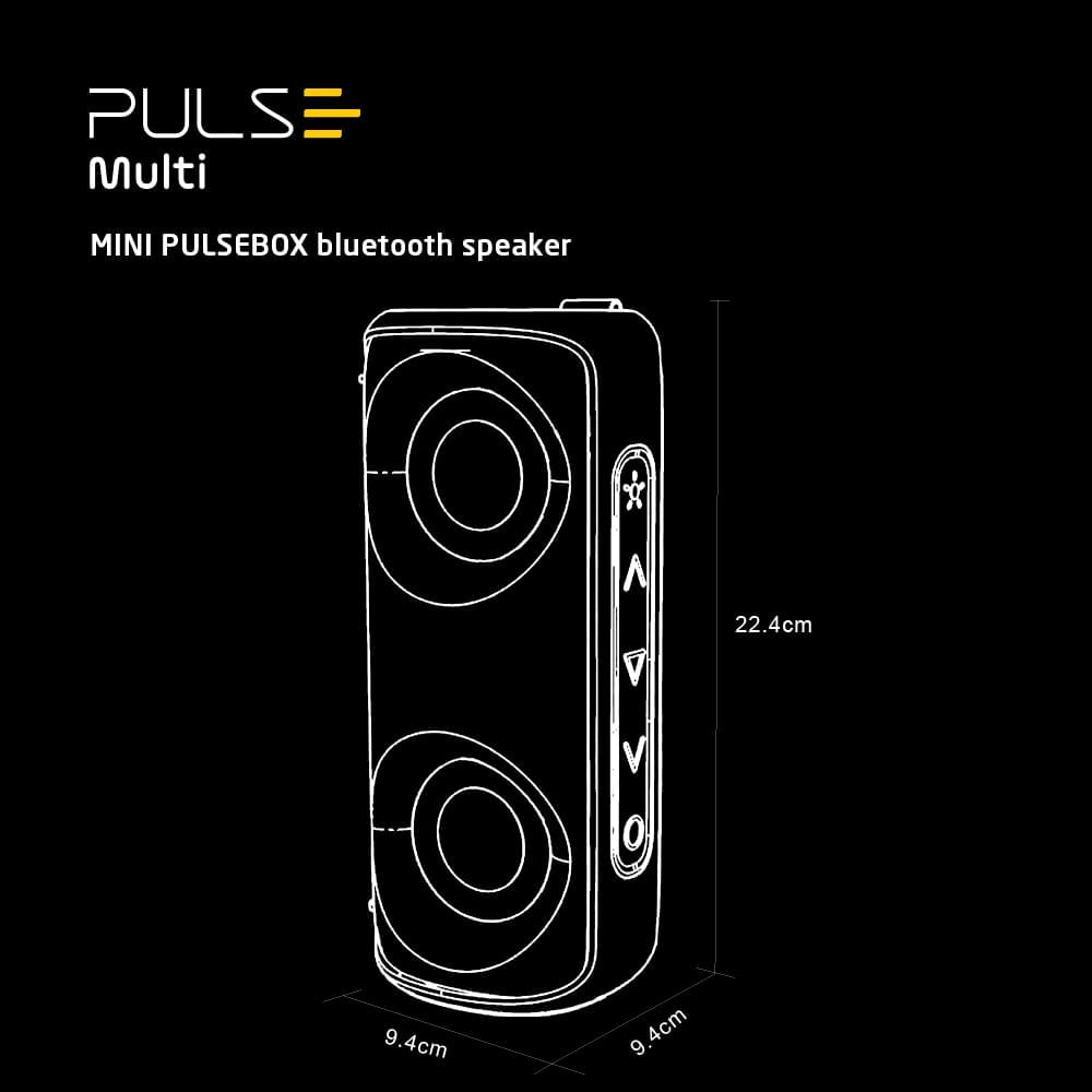 Caixa de Som Bluetooth Portátil Pulse Mini Box 30W RMS